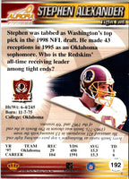 1998 Pacific Aurora Stephen Alexander #192 Rookie