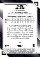 2019 Bowman Platinum Corey Kluber #46