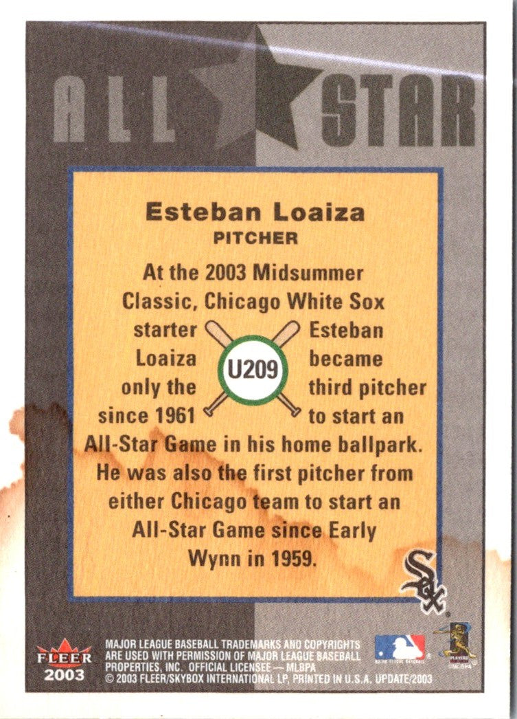 2003 Fleer Tradition Update Esteban Loaiza