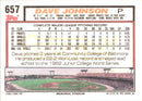1992 Topps Dave Johnson