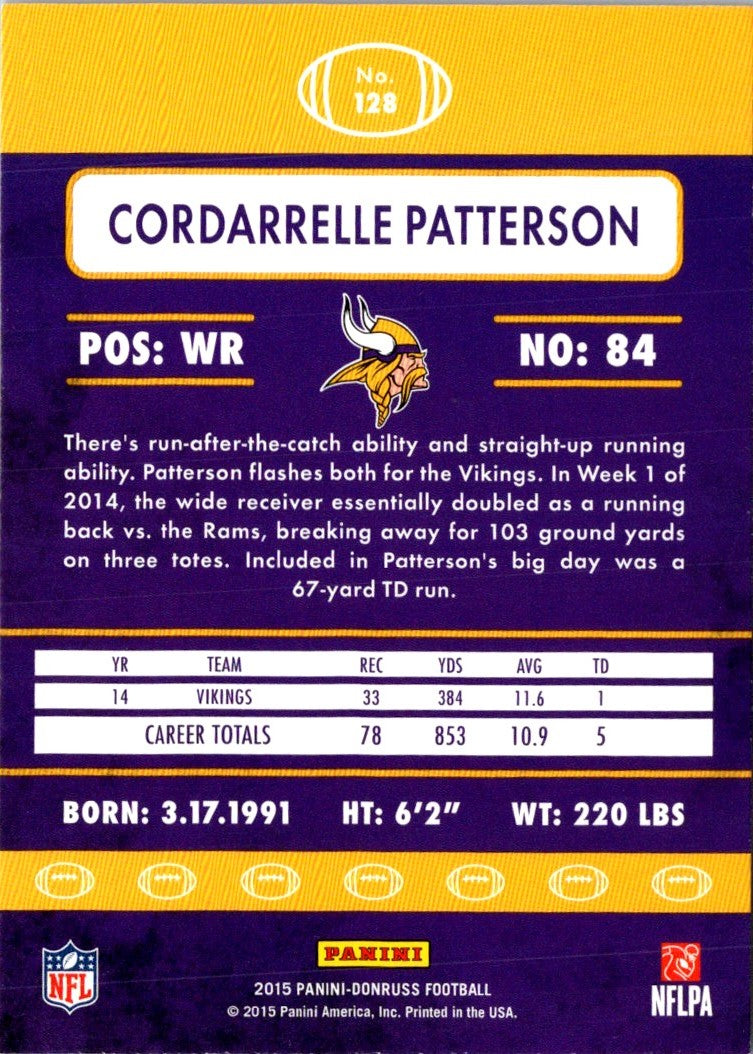 2015 Donruss Cordarrelle Patterson