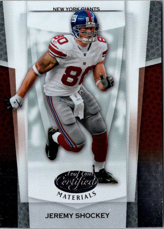 2007 Leaf Certified Materials Jeremy Shockey #9