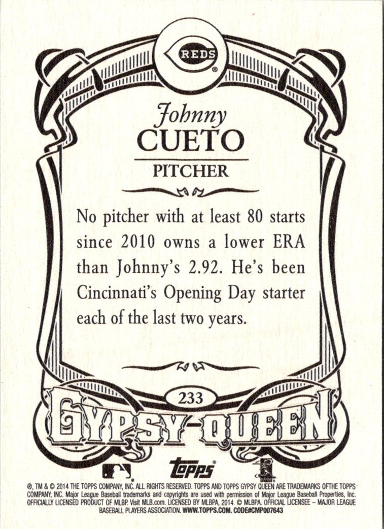 2014 Topps Gypsy Queen Johnny Cueto