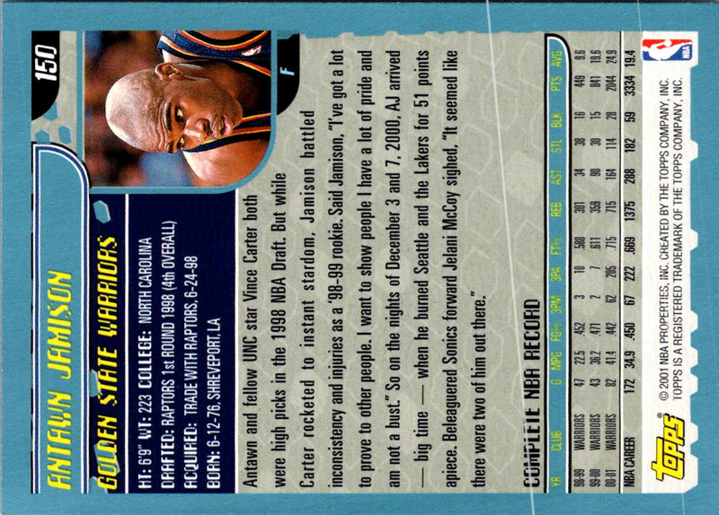 2001 Topps Antawn Jamison