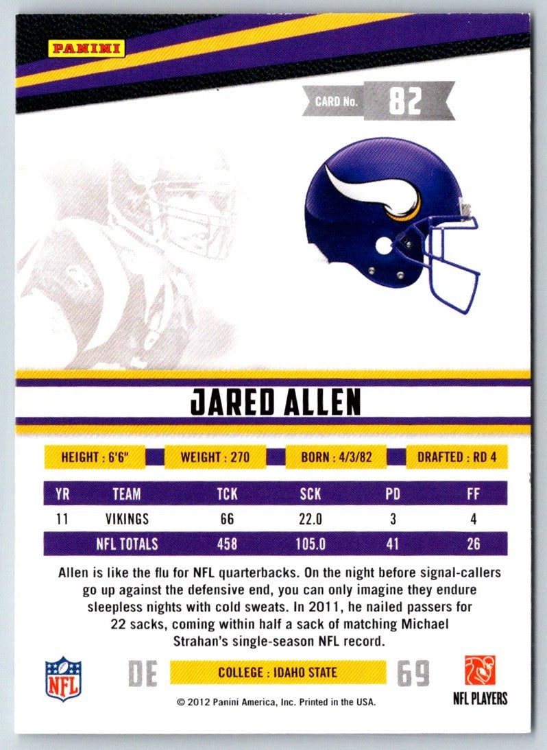 2012 Panini Rookies & Stars Jared Allen