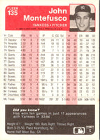 1985 Fleer John Montefusco #135