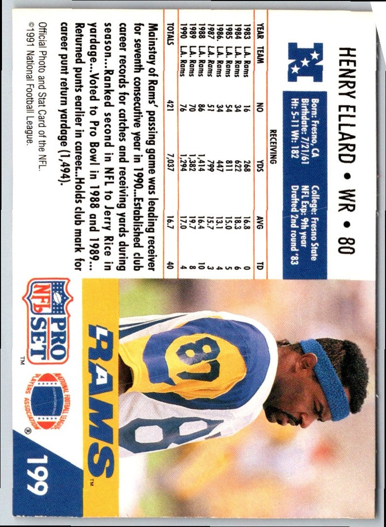 1991 Pro Set Henry Ellard