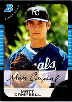 2005 Bowman Matt Campbell #177 Rookie