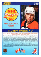 1990 Score Murray Baron #399 Rookie