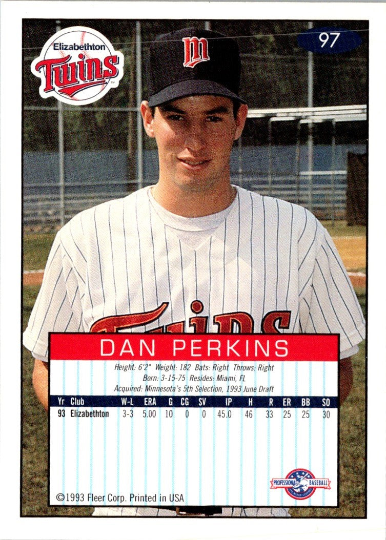 1993 Fleer Excel Dan Perkins