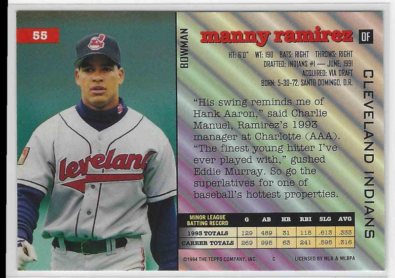 1994 Bowman Manny Ramirez