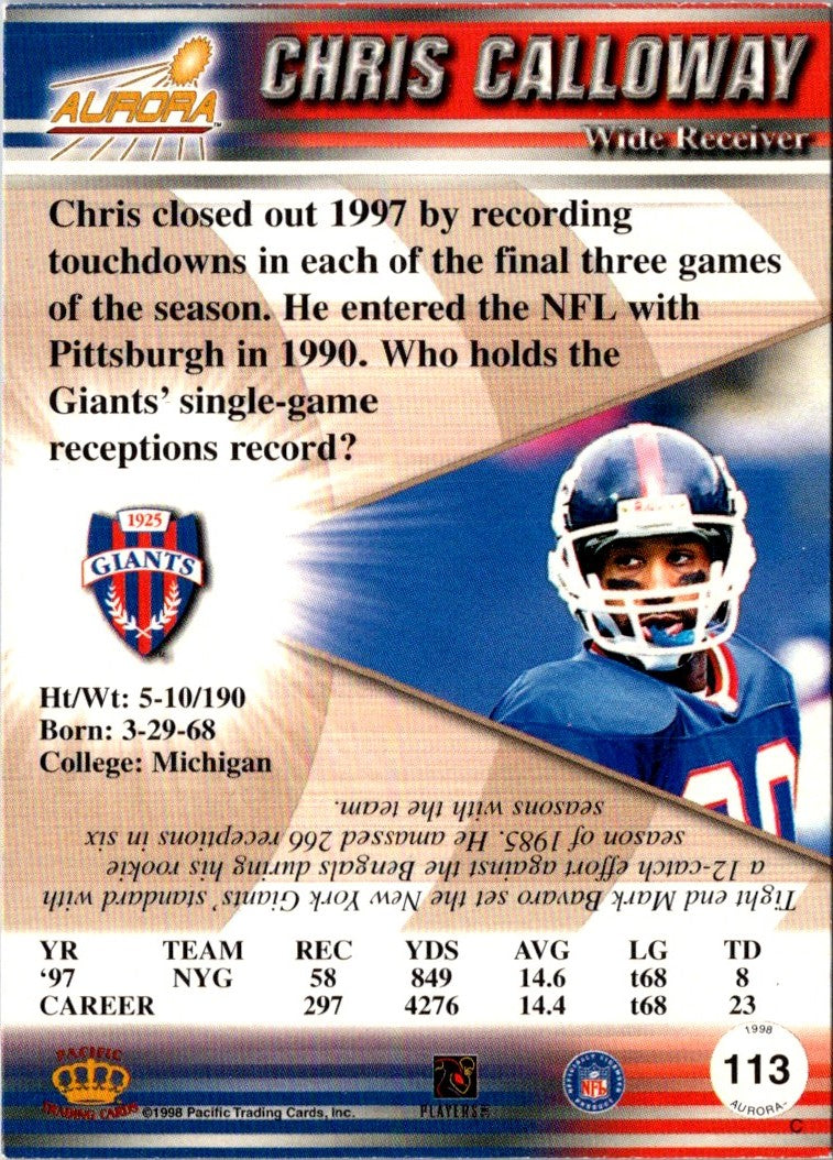 1998 Pacific Aurora Chris Calloway