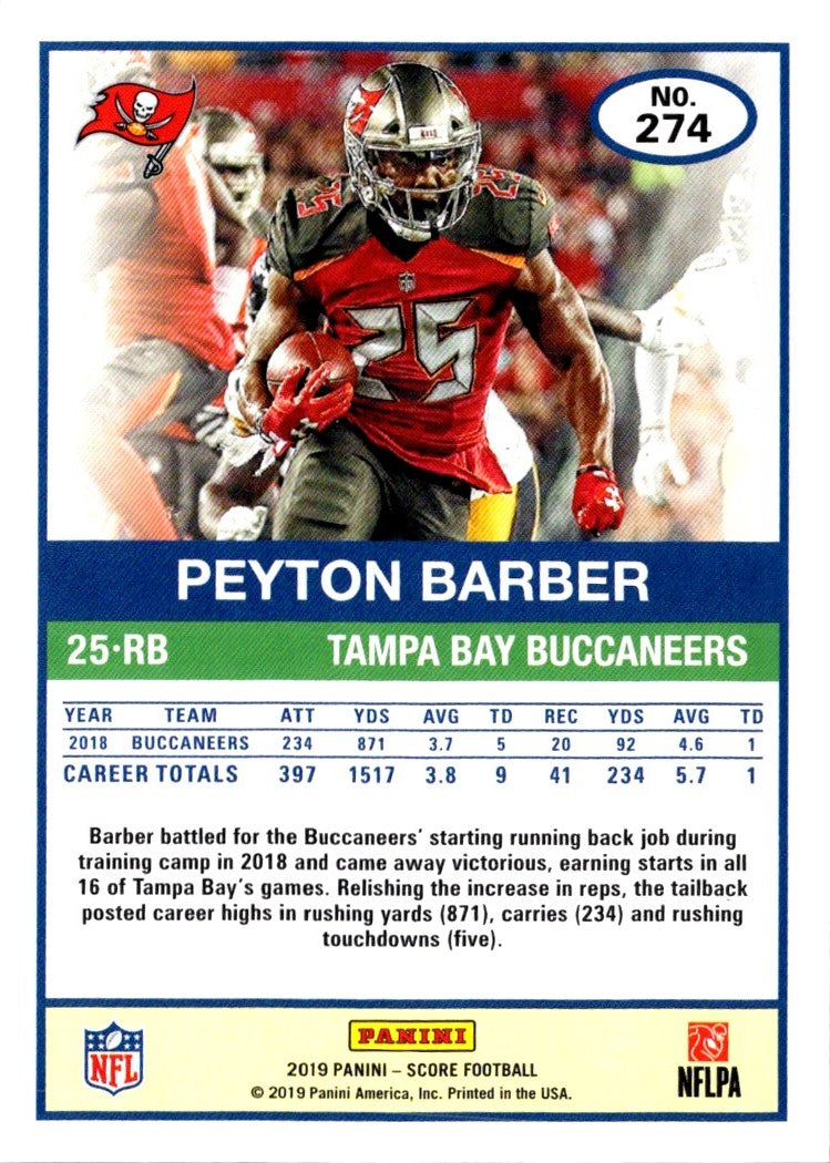 2019 Score Peyton Barber