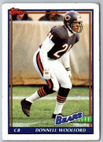 1991 Topps Football Donnell Woolford #156