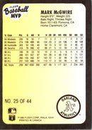 1990 Fleer Baseball MVP's Mark McGwire