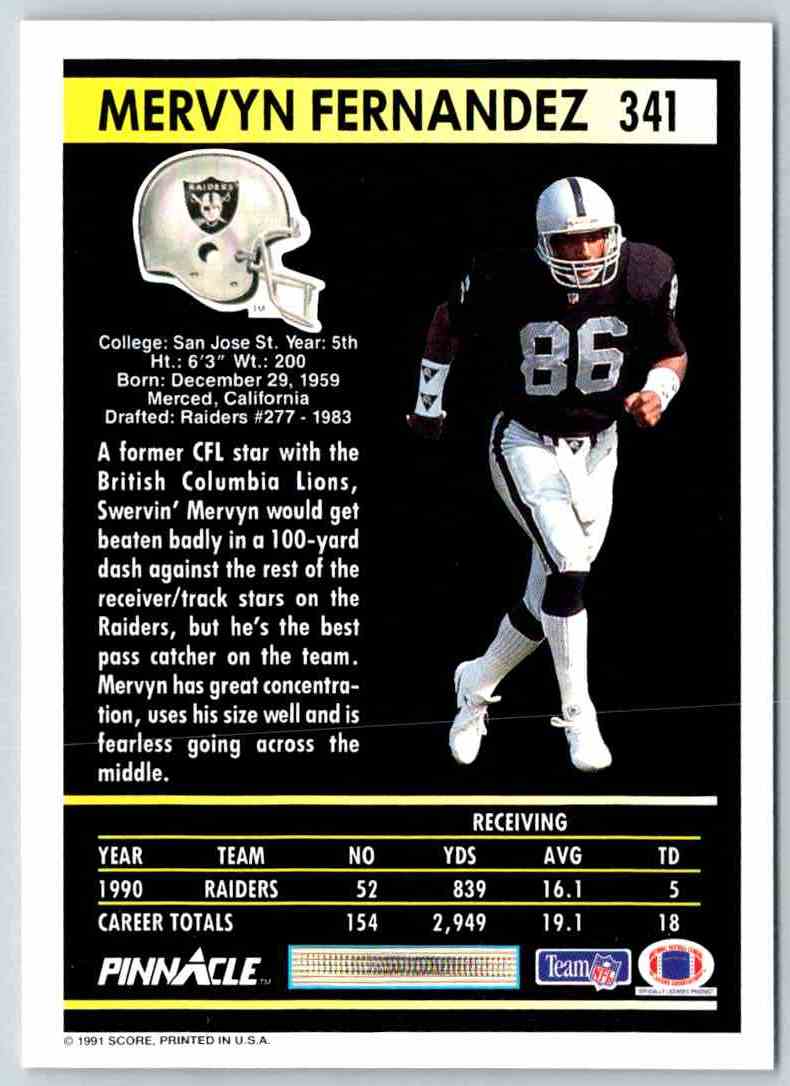 1991 Pinnacle Mervyn Fernandez