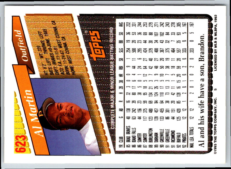 1993 Topps Al Martin