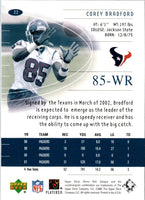 2002 Upper Deck Corey Bradford #22