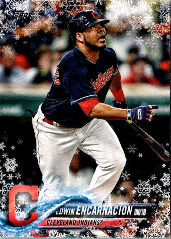 2018 Topps Holiday Metallic Snowflake Edwin Encarnacion #HMW3