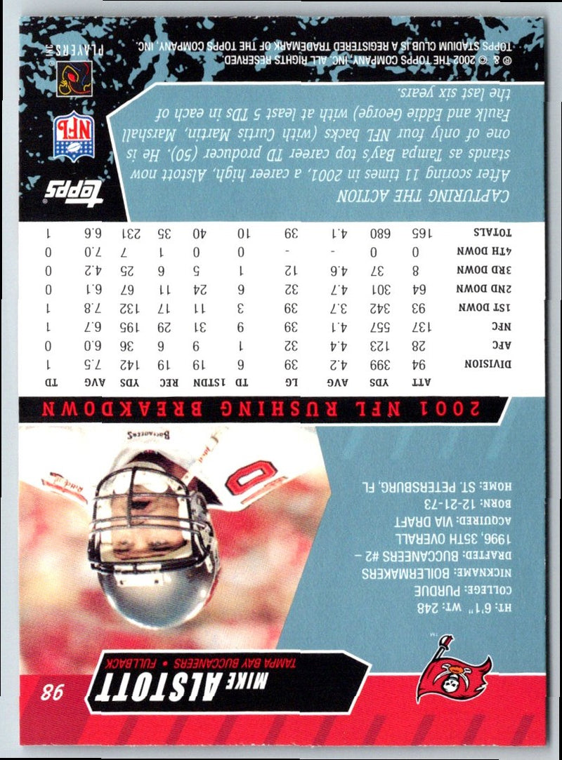 2002 Stadium Club Mike Alstott