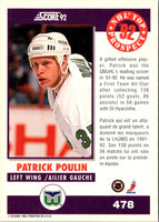1992 Score Canadian Patrick Poulin #478