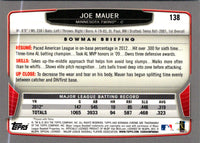 2013 Bowman Chrome Joe Mauer #138