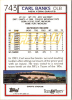 1992 Topps Carl Banks #743