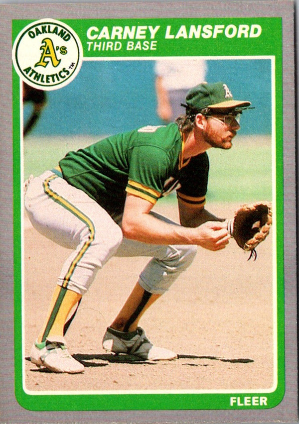 1985 Fleer Carney Lansford #429