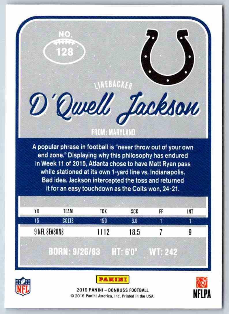 2016 Donruss D'Qwell Jackson