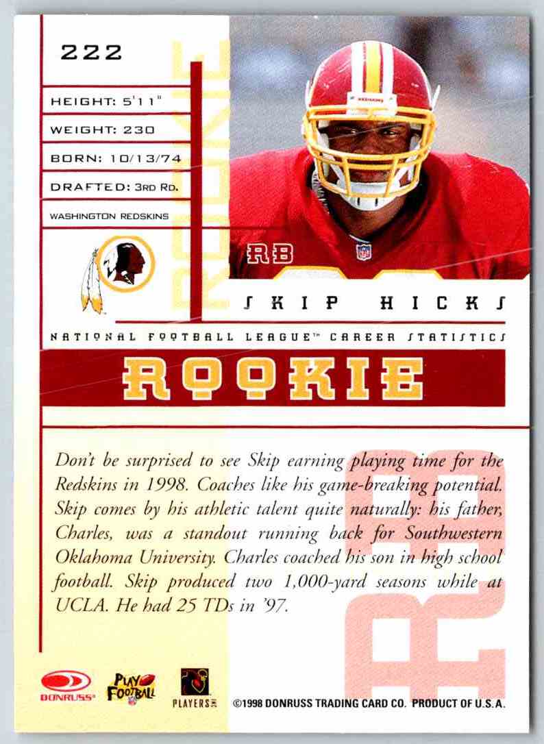 1998 Leaf Rookies And Stars Skip Hicks