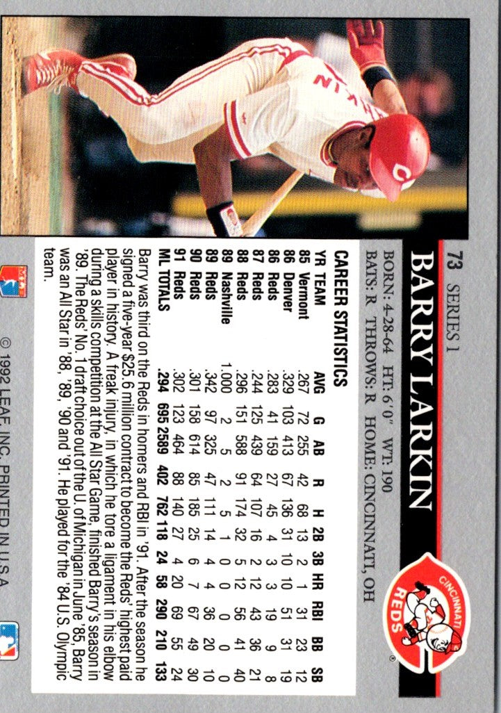 1992 Leaf Barry Larkin