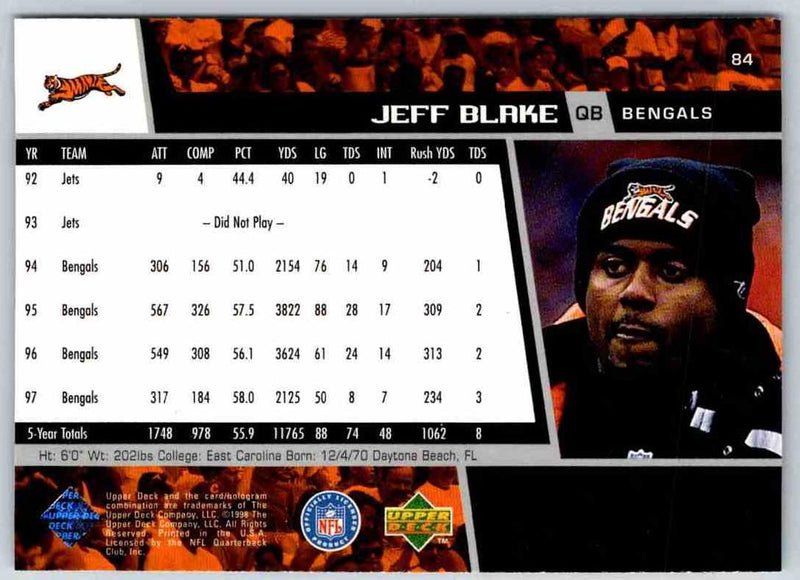 1998 Upper Deck Jeff Blake