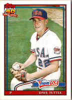 1991 Topps Traded David Tuttle #122T Rookie