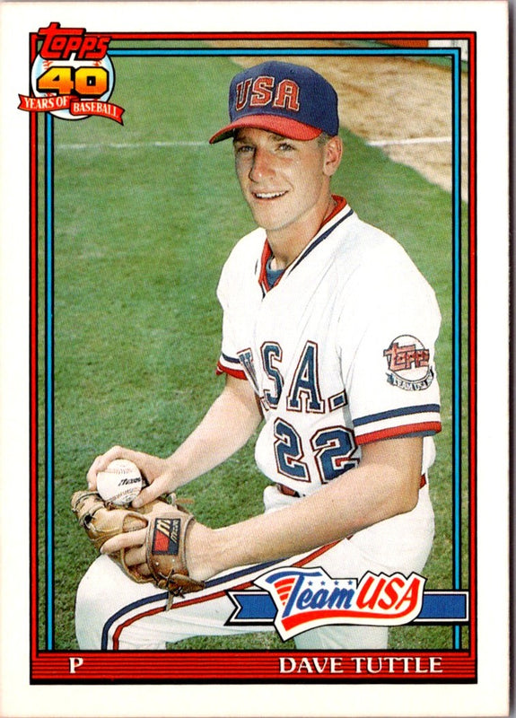 1991 Topps Traded David Tuttle #122T Rookie