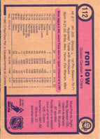 1982 O-Pee-Chee Ron Low #112