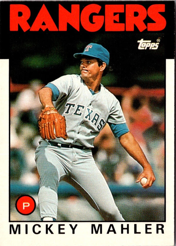 1986 Topps Traded Mickey Mahler #68T