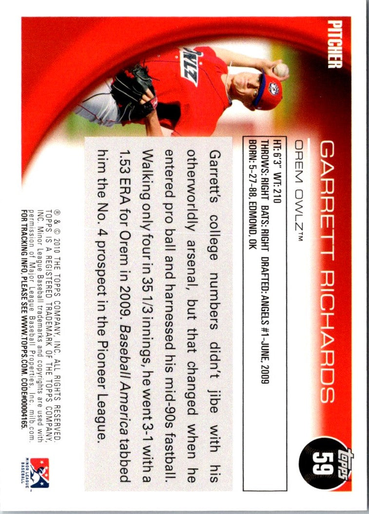 2010 Topps Pro Debut Garrett Richards