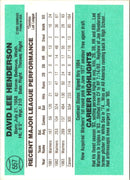 1984 Donruss Dave Henderson