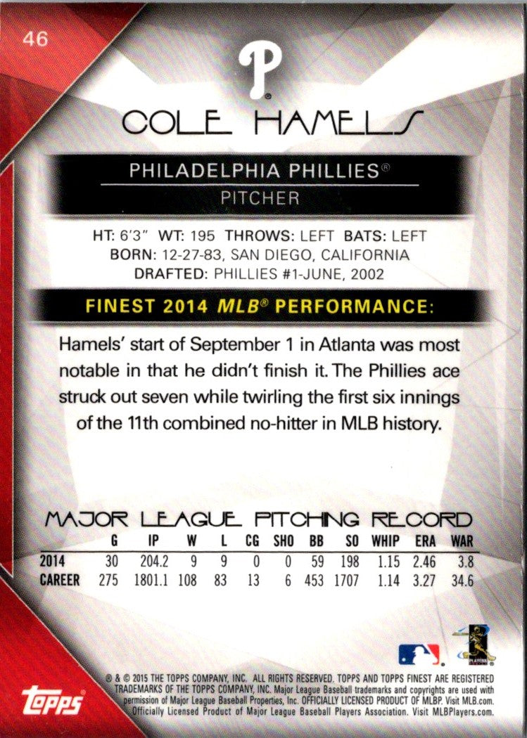 2015 Finest Cole Hamels