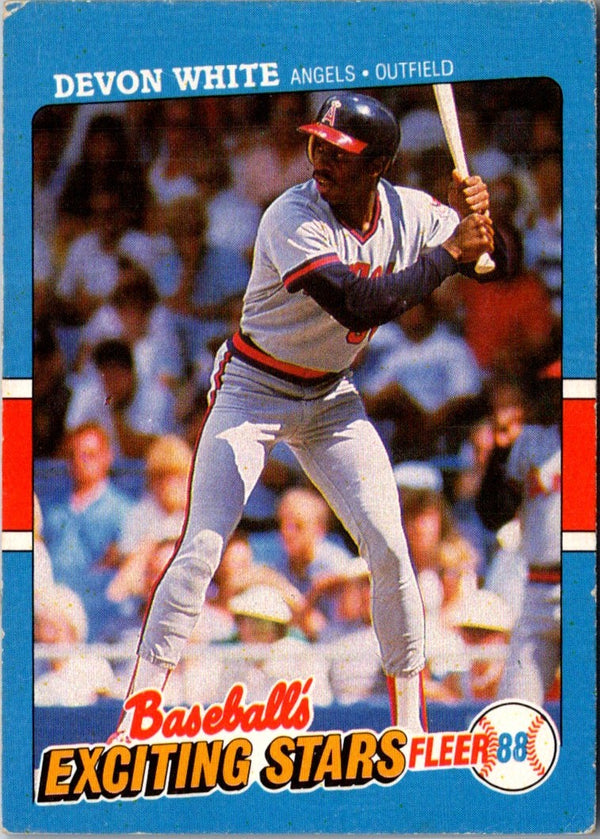 1988 Fleer Exciting Stars Devon White #44