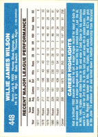 1982 Donruss Willie Wilson #448