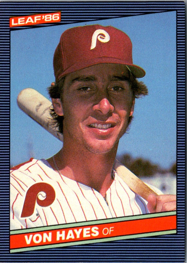 1986 Leaf Von Hayes #176