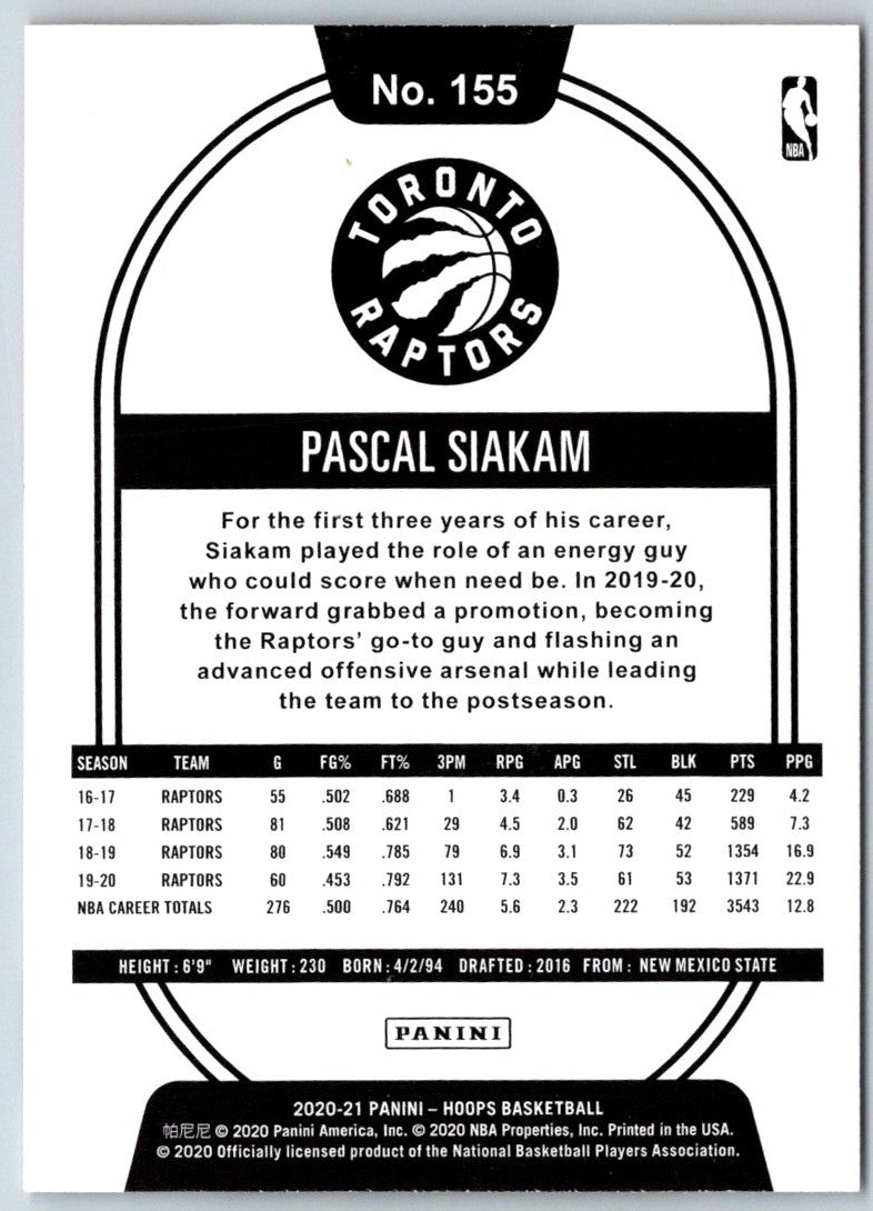 2019 Hoops Pascal Siakam