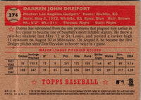 2001 Topps Heritage Darren Dreifort #274