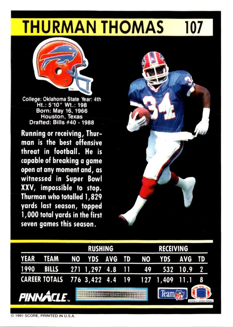 1991 Pinnacle Thurman Thomas