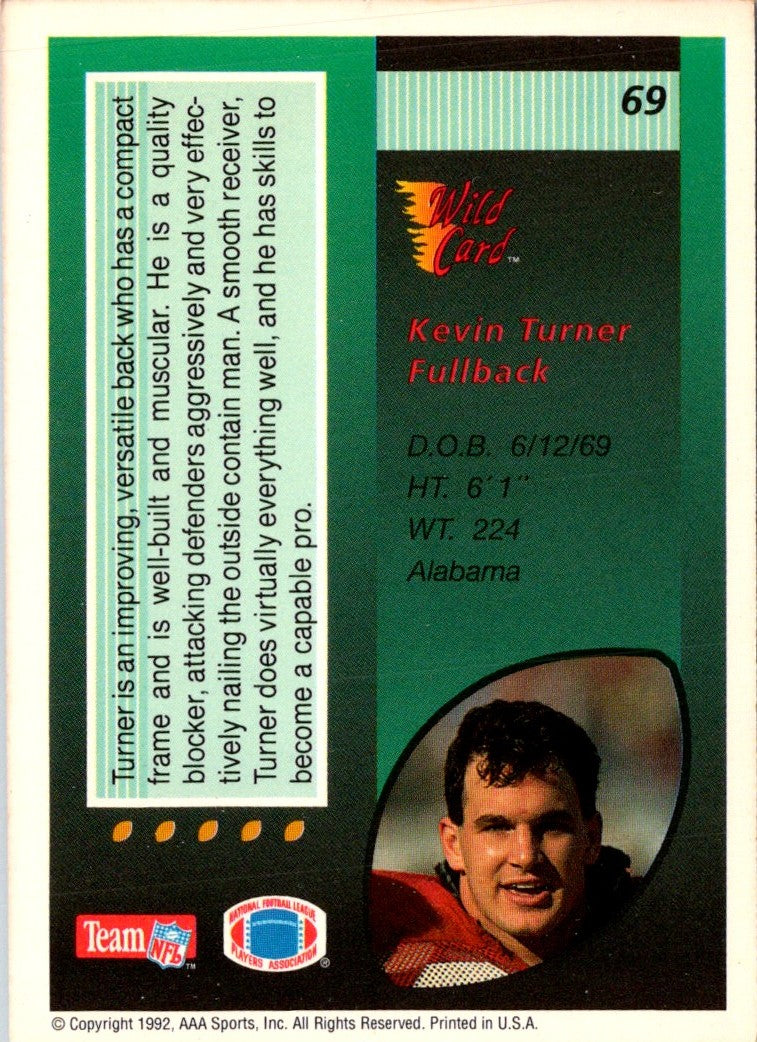 1992 Wild Card 50 Stripe Kevin Turner