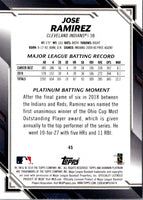 2019 Bowman Platinum Jose Ramirez #45