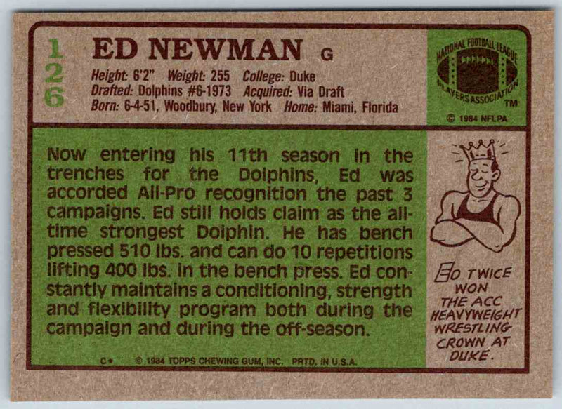 1985 Topps Ed Newman