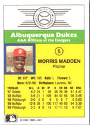 1990 CMC Albuquerque Dukes Morris Madden