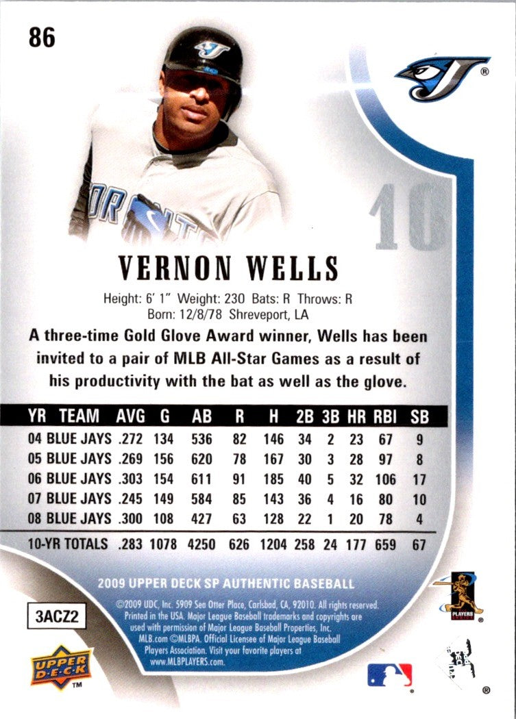 2009 SP Authentic Vernon Wells